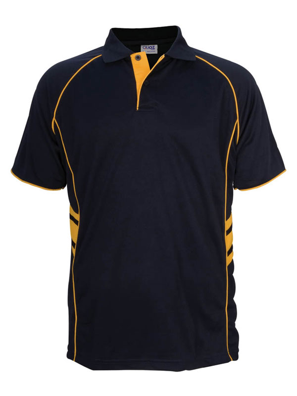 navy/gold, Defender Polo Shirt,Cool Dry, Light weight, Breathable,